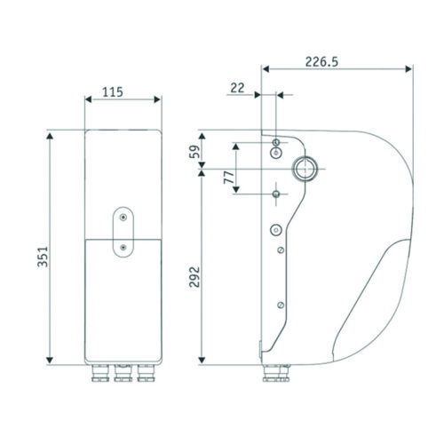 Dimensiones motor puertas seccionales ARGOS BFT