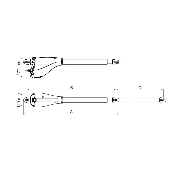Dimensiones motor CALYPSO V2