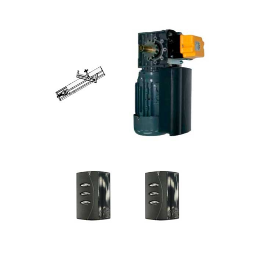 Kit motor Pujol P-LA II con 3 metros tiro de cadena y 2 mandos varioblack