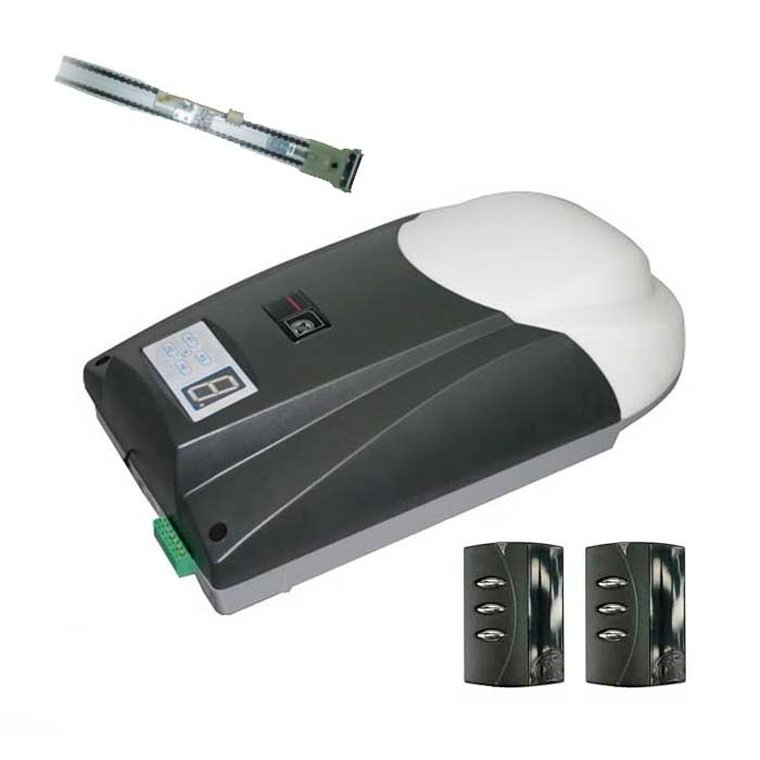 Kit motor Pujol STC 1000 con raíl de 4,2 metros y 2 mandos vario black