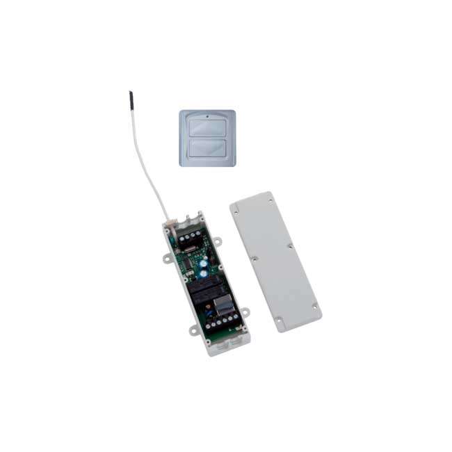Kit via radio tubular Dimoel con cuadro de maniobras y receptor persianas enrollables