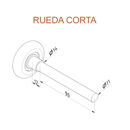 Rueda corta seccional